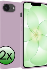 BASEY. BASEY. iPhone 17e Hoesje Siliconen - Lila - 2 PACK
