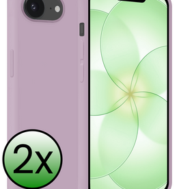BASEY. BASEY. iPhone 17e Hoesje Siliconen - Lila - 2 PACK