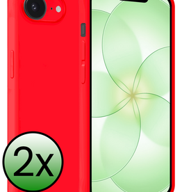 BASEY. BASEY. iPhone 17e Hoesje Siliconen - Rood - 2 PACK