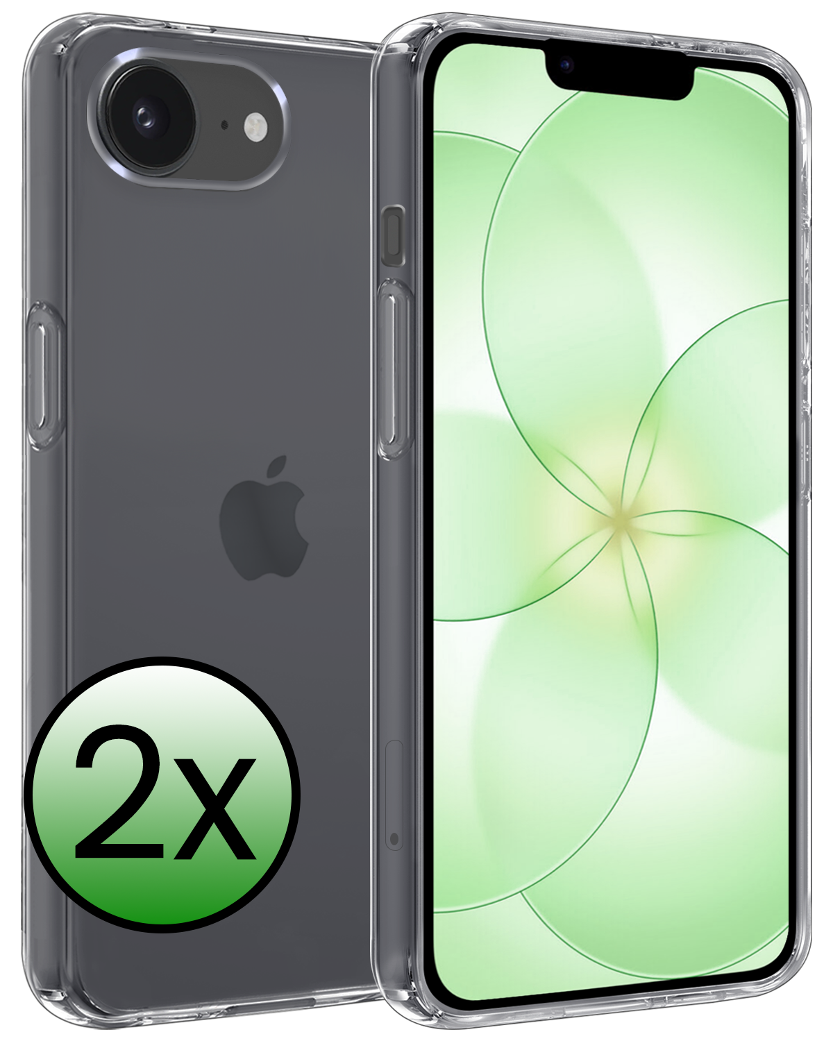 BASEY. BASEY. iPhone 17e Hoesje Siliconen - Transparant - 2 PACK