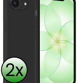 BASEY. BASEY. iPhone 17e Hoesje Siliconen - Zwart - 2 PACK