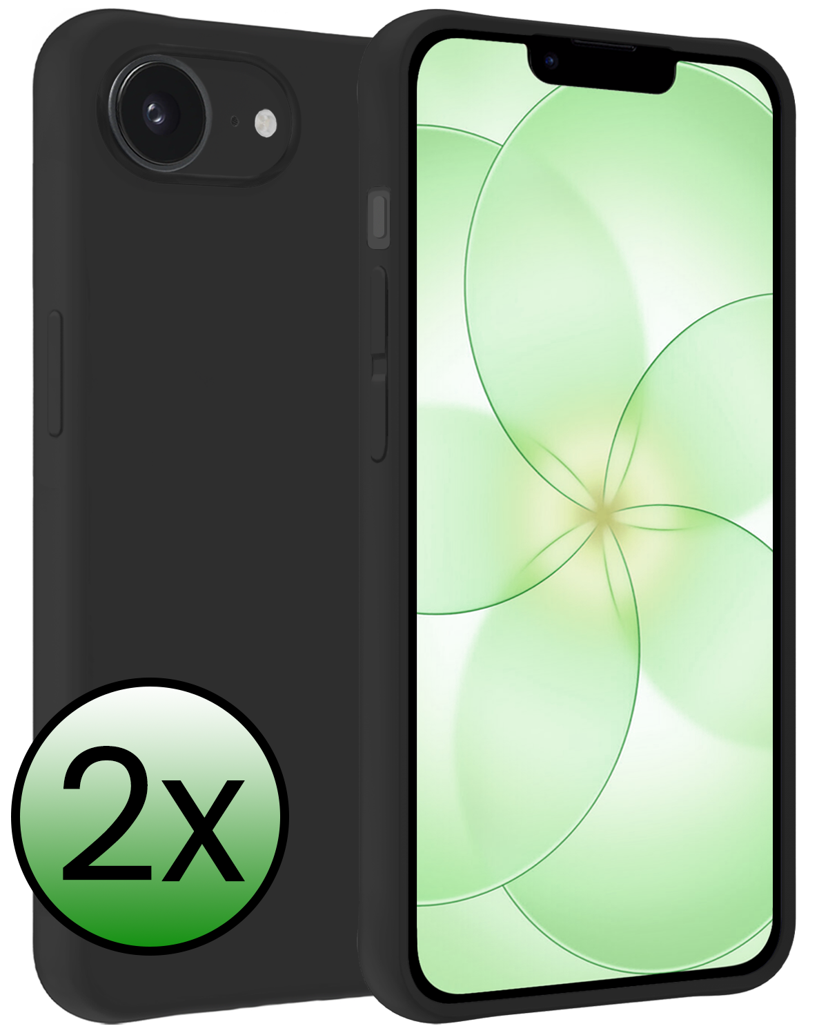 BASEY. BASEY. iPhone 17e Hoesje Siliconen - Zwart - 2 PACK