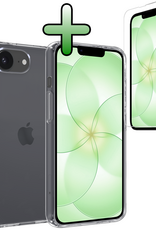 BASEY. BASEY. iPhone 17e Hoesje Siliconen Met Screenprotector Met Dichte Notch - Transparant