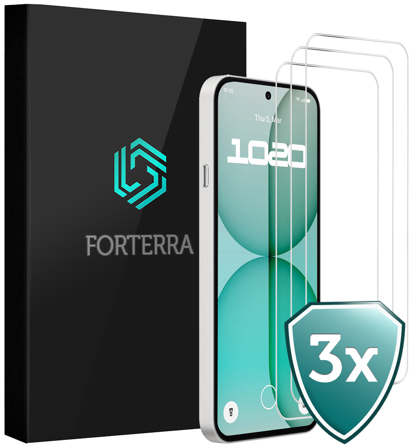 Forterra Forterra Nothing Phone (4a) Screenprotector Glas - 3 PACK