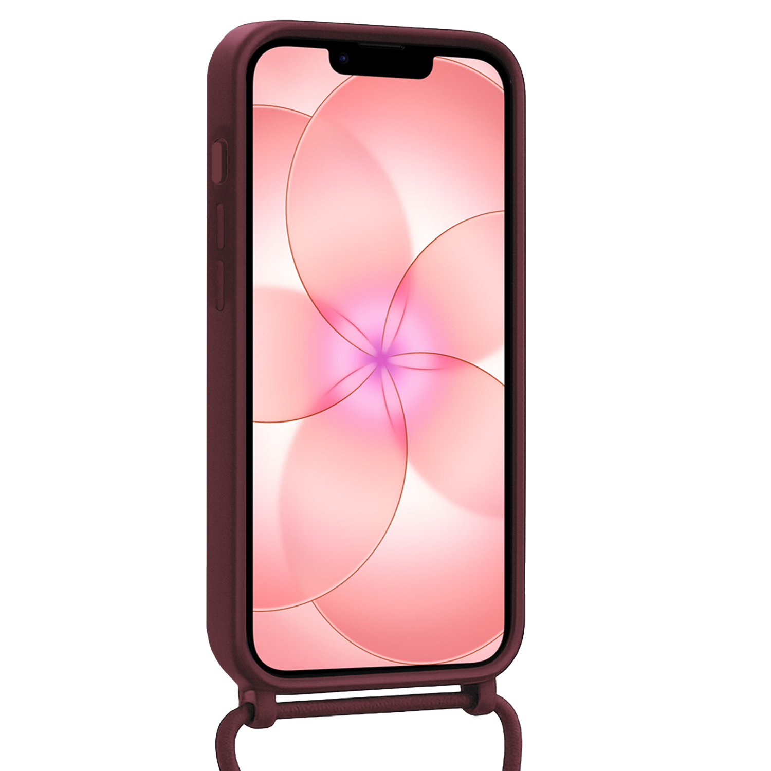 NoXx NoXx iPhone 17e Hoesje Pashouder met Koord - Aubergine