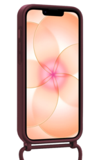 Nomfy Nomfy iPhone 17e Hoesje Pashouder met Koord - Aubergine - 2 PACK