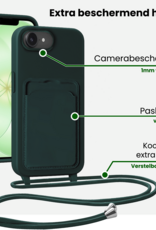 BASEY. BASEY. iPhone 17e Hoesje Pashouder met Koord - Donkergroen