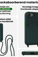 BASEY. BASEY. iPhone 17e Hoesje Pashouder met Koord - Donkergroen