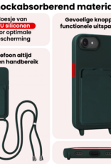 NoXx NoXx iPhone 17e Hoesje Pashouder met Koord - Donkergroen