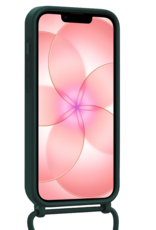 NoXx NoXx iPhone 17e Hoesje Pashouder met Koord Met 2x Screenprotector - Donkergroen