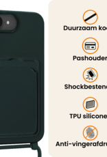 Nomfy Nomfy iPhone 17e Hoesje Pashouder met Koord - Donkergroen