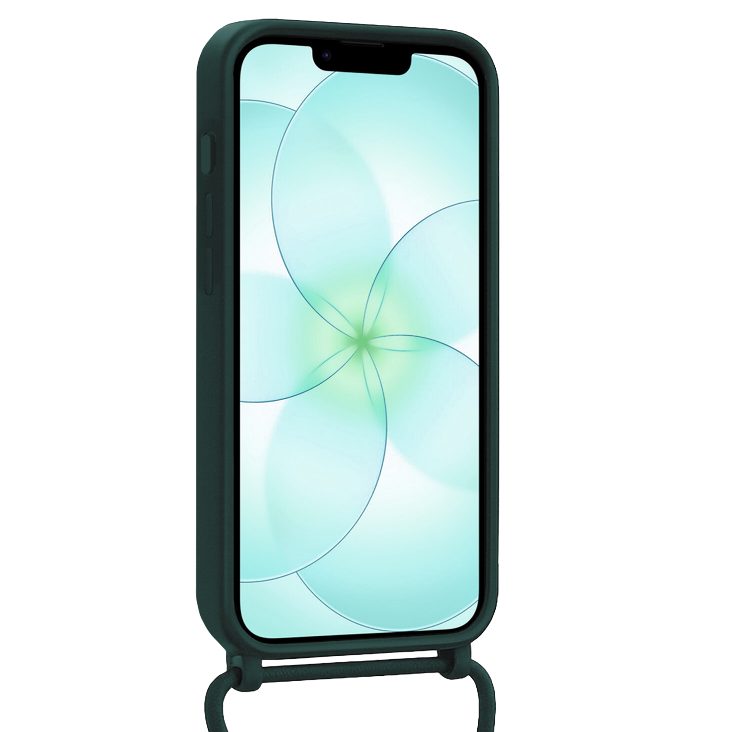 Forterra Forterra iPhone 17e Hoesje Pashouder met Koord - Donkergroen