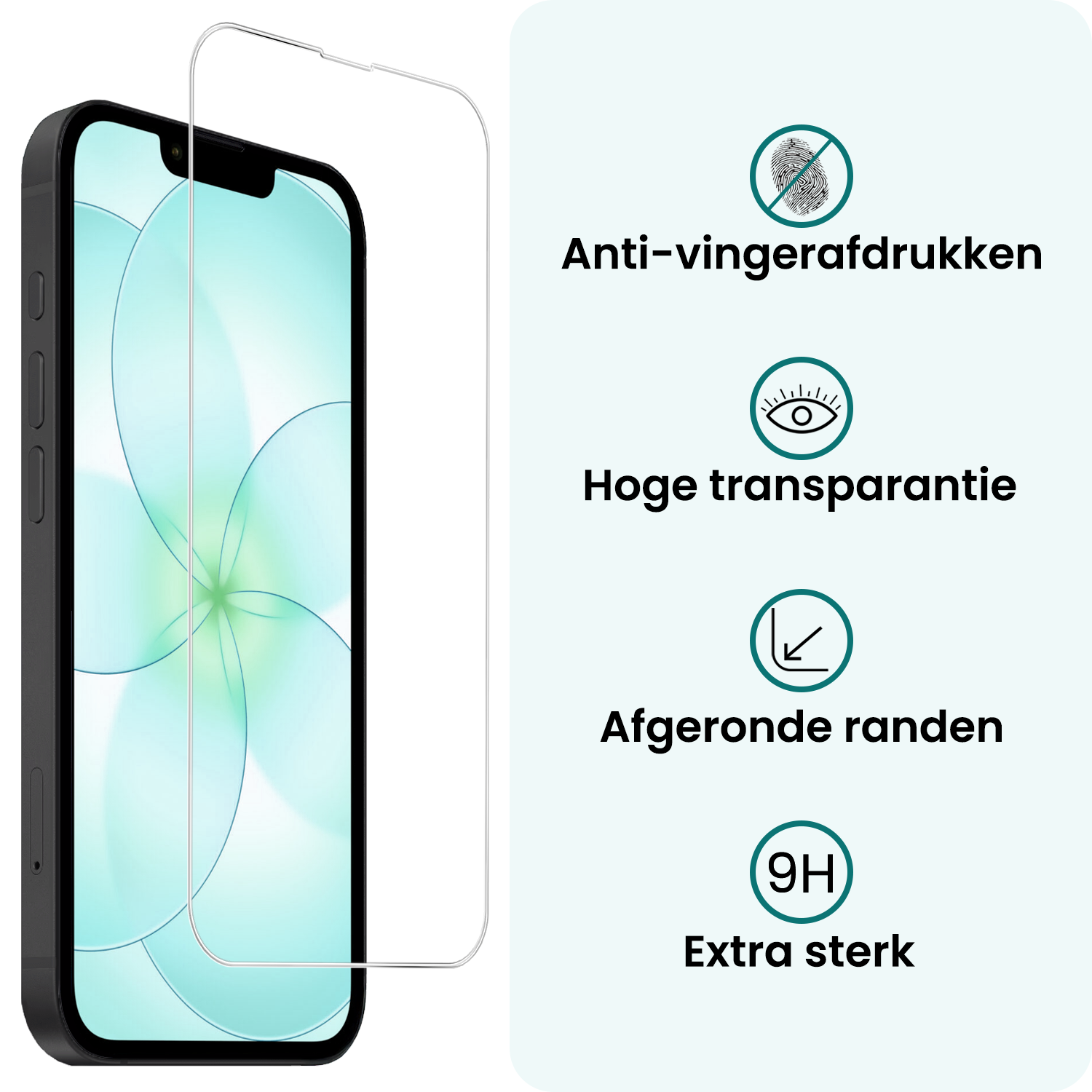 Forterra Forterra iPhone 17e Hoesje Pashouder met Koord Met Screenprotector - Donkergroen