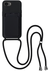 BASEY. BASEY. iPhone 17e Hoesje Pashouder met Koord - Zwart