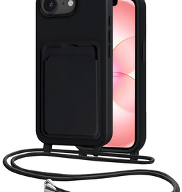 NoXx NoXx iPhone 17e Hoesje Pashouder met Koord - Zwart