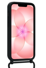 NoXx NoXx iPhone 17e Hoesje Pashouder met Koord Met Screenprotector - Zwart