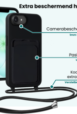 Forterra Forterra iPhone 17e Hoesje Pashouder met Koord - Zwart