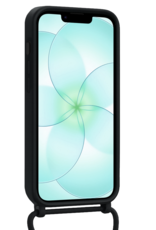 Forterra Forterra iPhone 17e Hoesje Pashouder met Koord Met 2x Screenprotector - Zwart