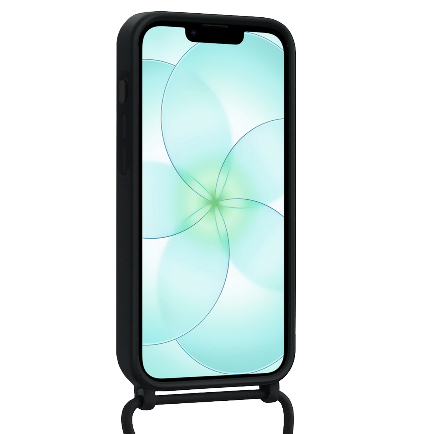 Forterra Forterra iPhone 17e Hoesje Pashouder met Koord Met 2x Screenprotector - Zwart