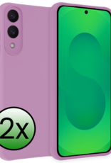 BASEY. BASEY. Samsung Galaxy S25 Edge Hoesje Siliconen - Lila - 2 PACK