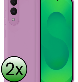 BASEY. BASEY. Samsung Galaxy S25 Edge Hoesje Siliconen - Lila - 2 PACK