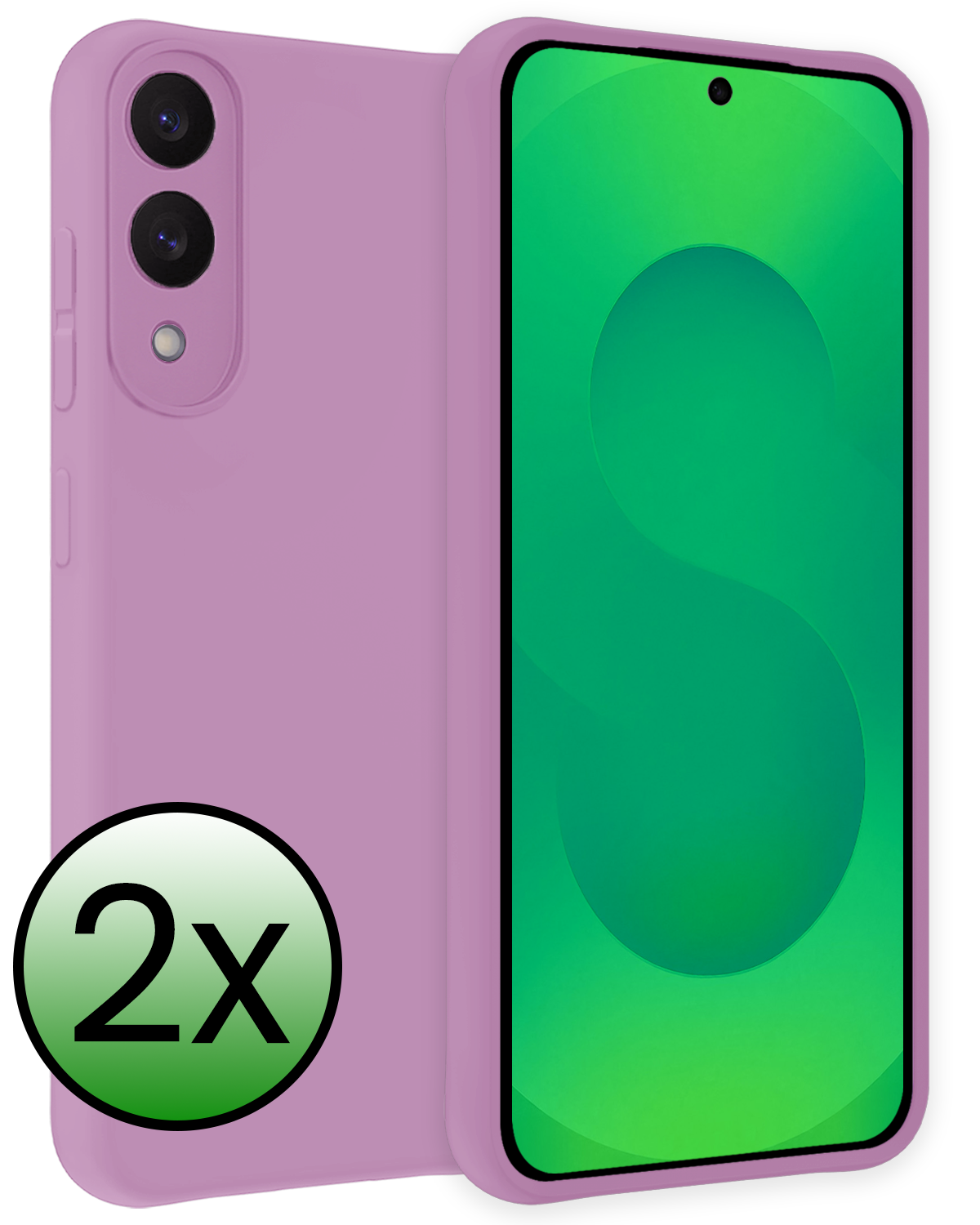 BASEY. BASEY. Samsung Galaxy S25 Edge Hoesje Siliconen - Lila - 2 PACK