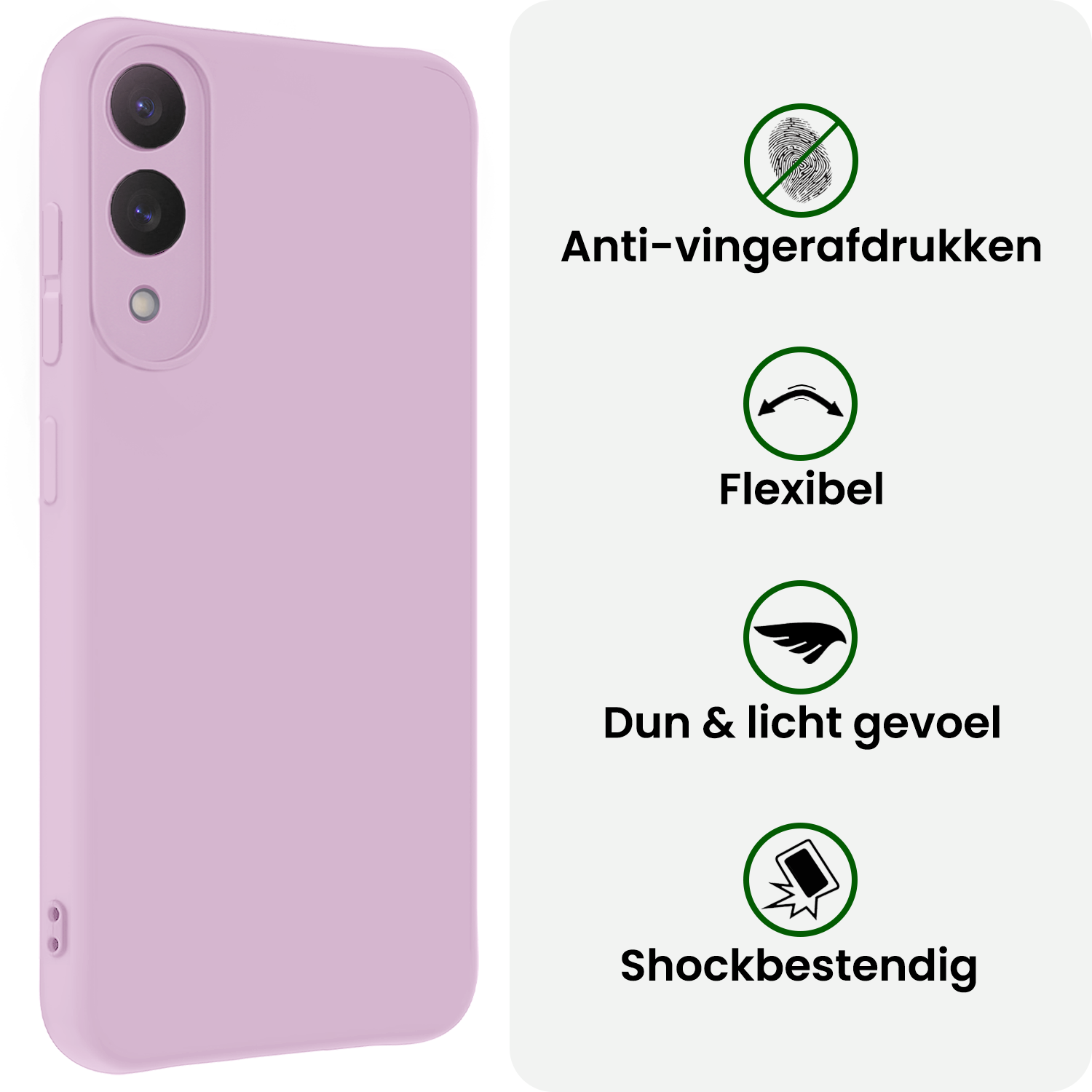 BASEY. BASEY. Samsung Galaxy S25 Edge Hoesje Siliconen - Lila - 2 PACK