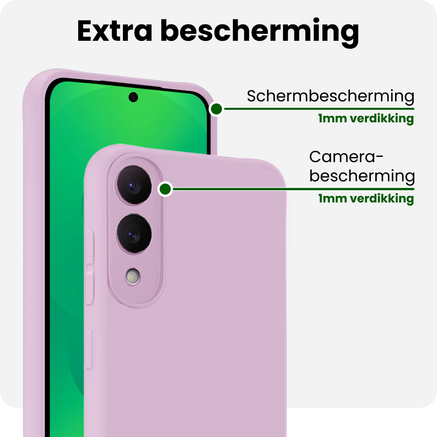 BASEY. BASEY. Samsung Galaxy S25 Edge Hoesje Siliconen Met Screenprotector - Lila