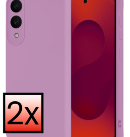 NoXx NoXx Samsung Galaxy S25 Edge Hoesje Siliconen - Lila - 2 PACK