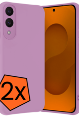 Nomfy Nomfy Samsung Galaxy S25 Edge Hoesje Siliconen - Lila - 2 PACK