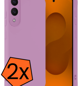 Nomfy Nomfy Samsung Galaxy S25 Edge Hoesje Siliconen - Lila - 2 PACK