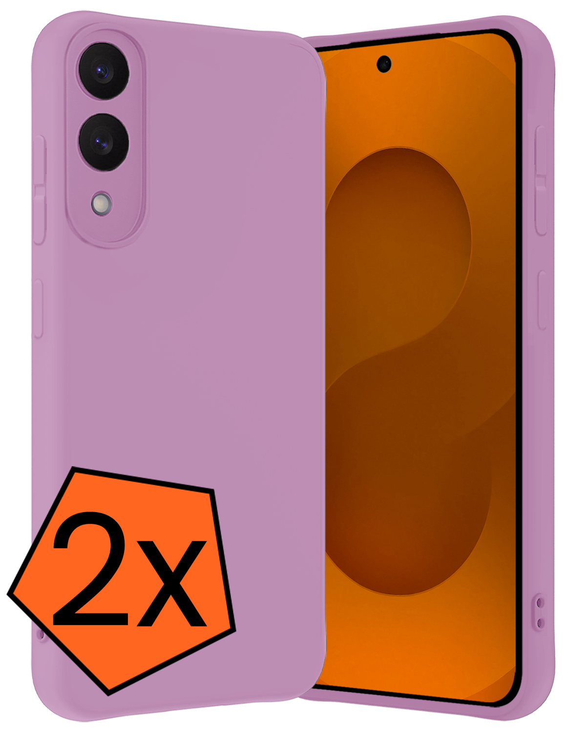 Nomfy Nomfy Samsung Galaxy S25 Edge Hoesje Siliconen - Lila - 2 PACK