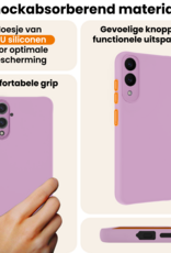 Nomfy Nomfy Samsung Galaxy S25 Edge Hoesje Siliconen - Lila - 2 PACK