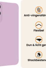 Nomfy Nomfy Samsung Galaxy S25 Edge Hoesje Siliconen Met 2x Screenprotector - Lila