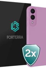 Forterra Forterra Samsung Galaxy S25 Edge Hoesje Siliconen - Lila - 2 PACK