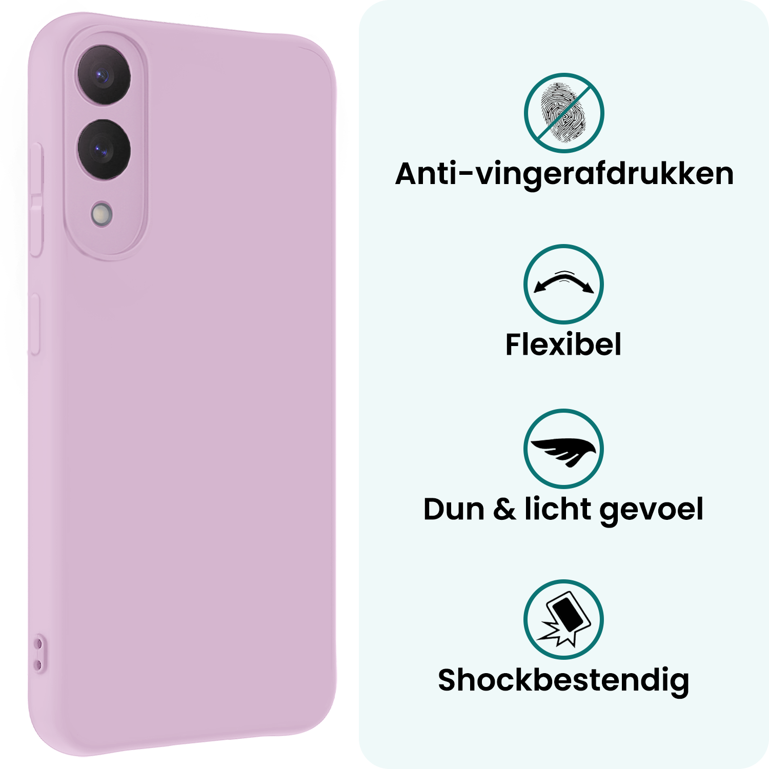 Forterra Forterra Samsung Galaxy S25 Edge Hoesje Siliconen - Lila - 2 PACK