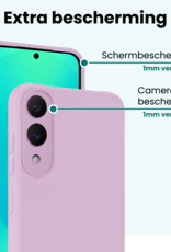 Forterra Forterra Samsung Galaxy S25 Edge Hoesje Siliconen Met 2x Screenprotector - Lila