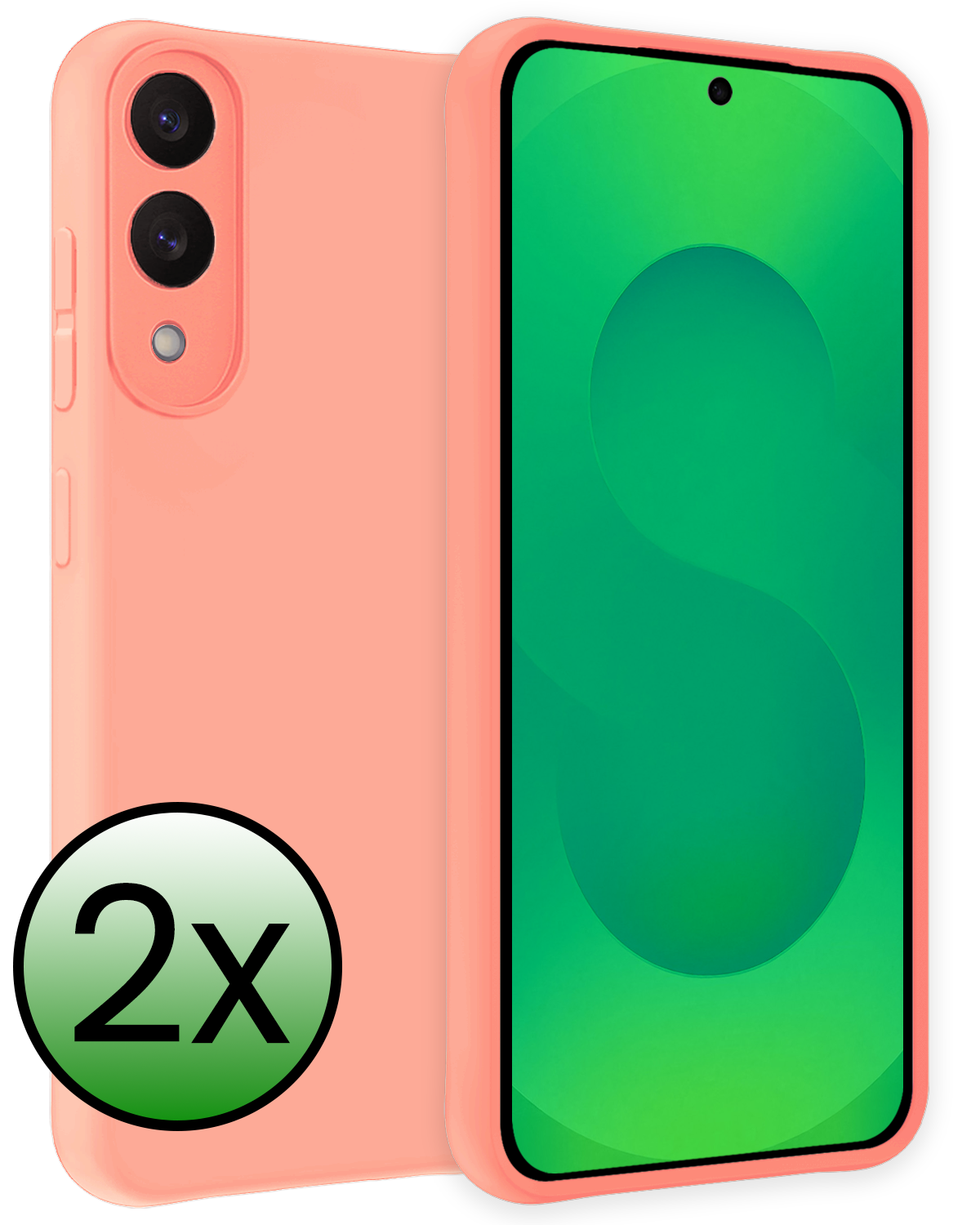 BASEY. BASEY. Samsung Galaxy S25 Edge Hoesje Siliconen - Lichtroze - 2 PACK