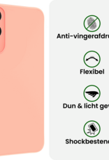 BASEY. BASEY. Samsung Galaxy S25 Edge Hoesje Siliconen Met 2x Screenprotector - Lichtroze