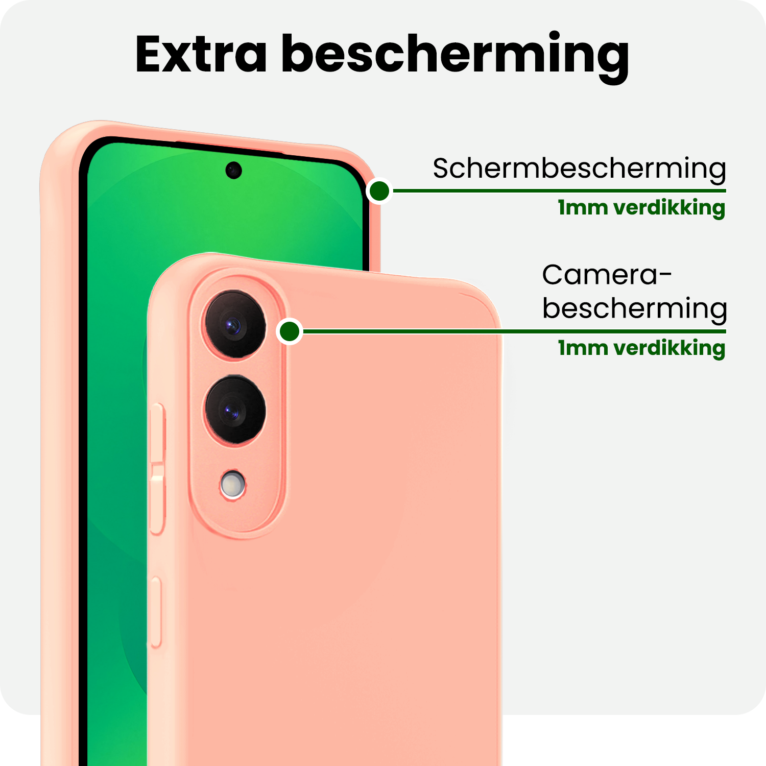 BASEY. BASEY. Samsung Galaxy S25 Edge Hoesje Siliconen Met 2x Screenprotector - Lichtroze