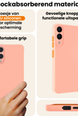 Nomfy Nomfy Samsung Galaxy S25 Edge Hoesje Siliconen - Lichtroze