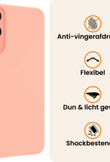 Nomfy Nomfy Samsung Galaxy S25 Edge Hoesje Siliconen Met Screenprotector - Lichtroze