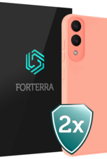 Forterra Forterra Samsung Galaxy S25 Edge Hoesje Siliconen - Lichtroze - 2 PACK