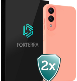 Forterra Forterra Samsung Galaxy S25 Edge Hoesje Siliconen - Lichtroze - 2 PACK