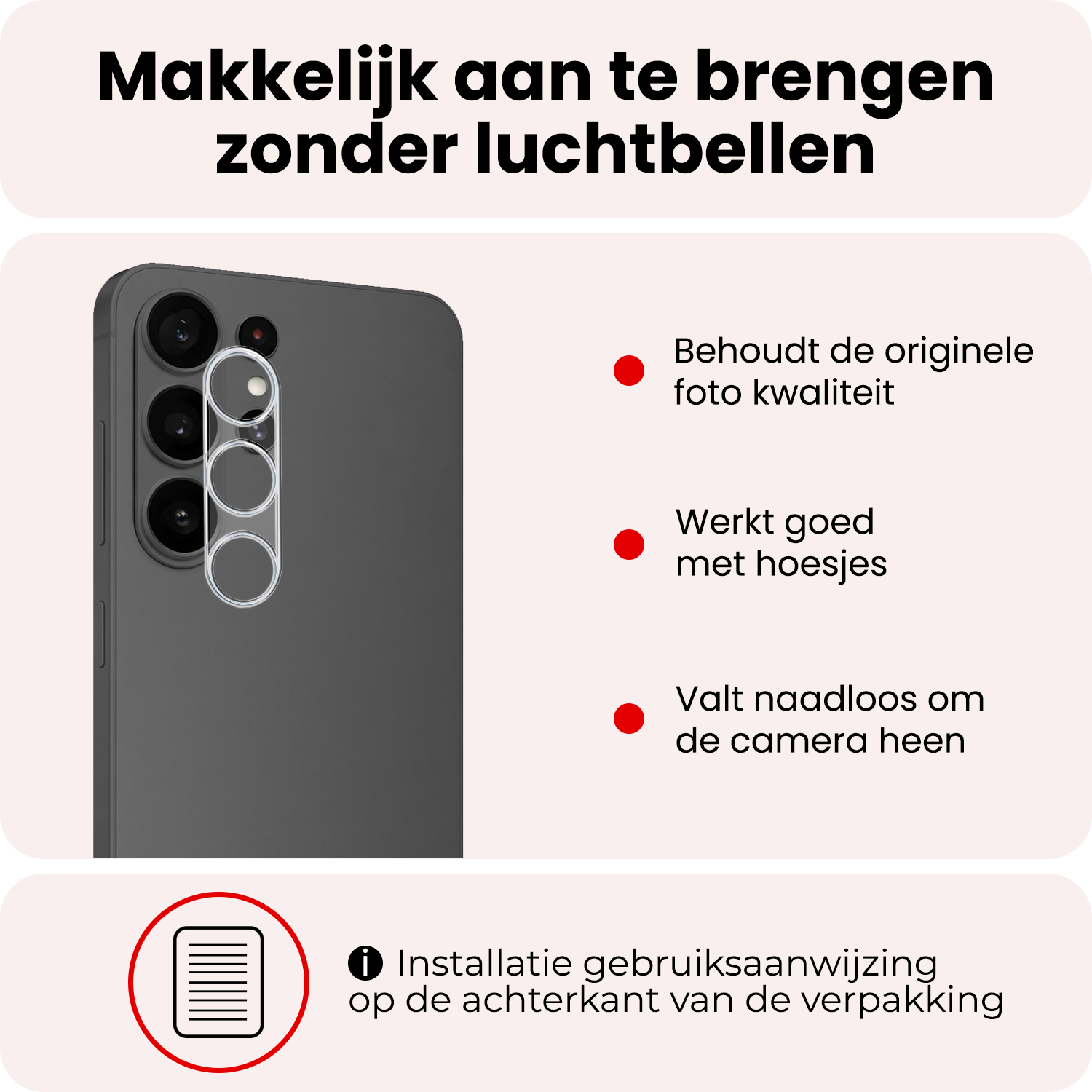 NoXx NoXx Samsung Galaxy S26 Ultra Camera Screenprotector - 2 PACK