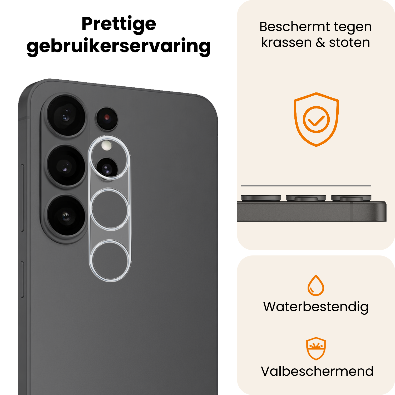 Nomfy Nomfy Samsung Galaxy S26 Ultra Camera Screenprotector - 3 PACK