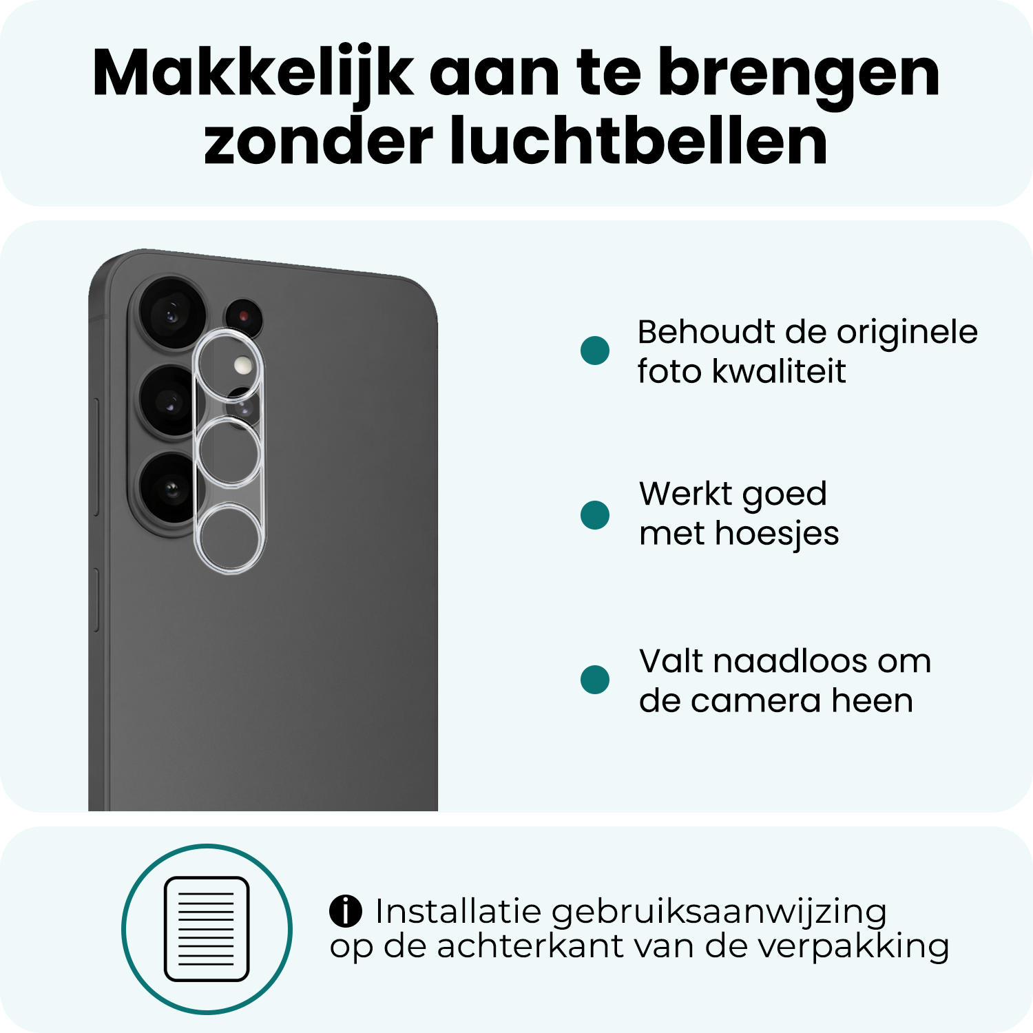 Forterra Forterra Samsung Galaxy S26 Ultra Camera Screenprotector - 3 PACK