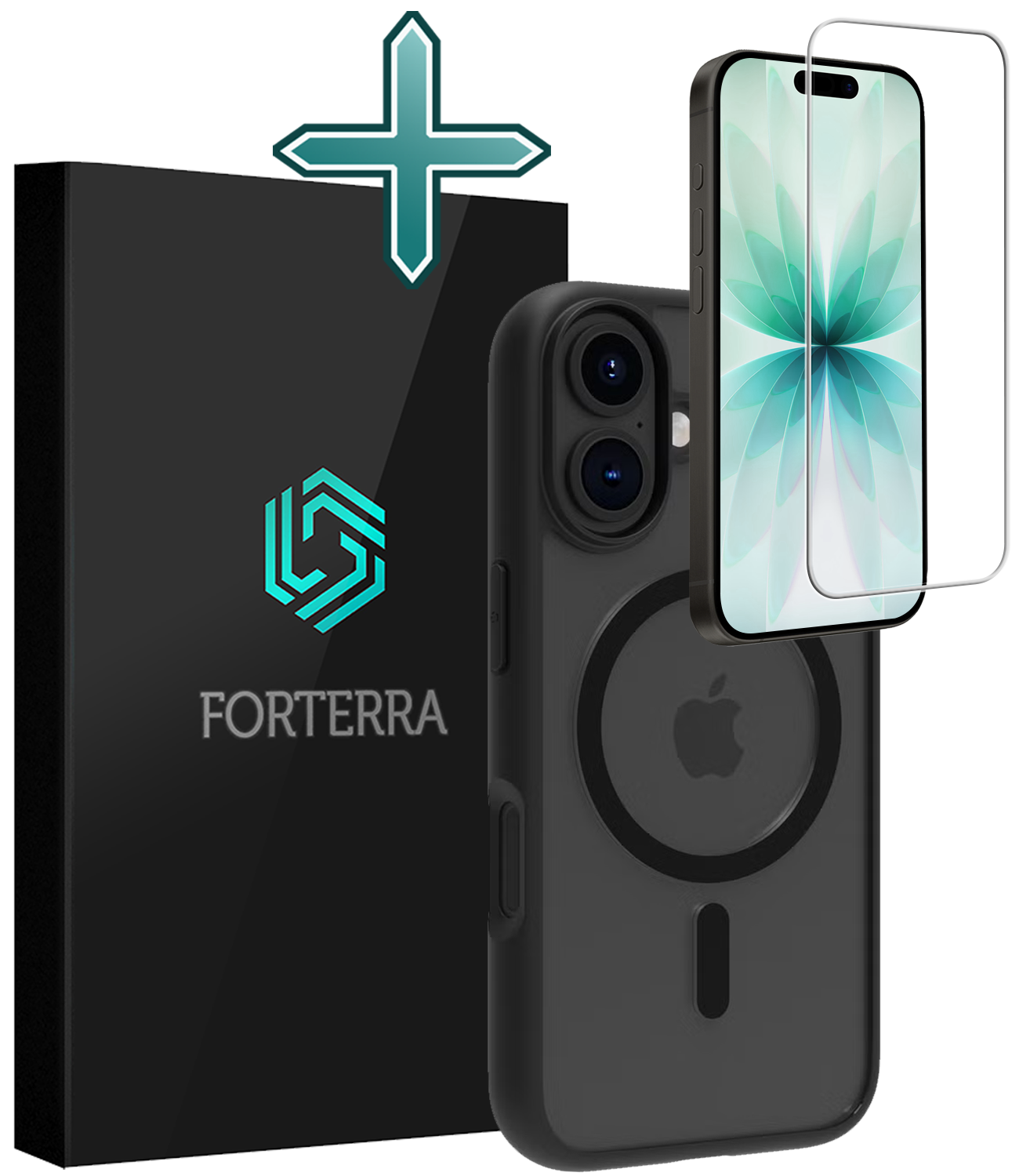 Forterra Forterra iPhone 17 Magsafe Hoesje Zwart Met Screenprotector