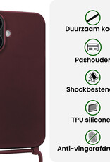 BASEY. BASEY. iPhone 17 Hoesje met Koord - Aubergine