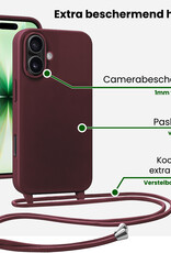 BASEY. BASEY. iPhone 17 Hoesje met Koord - Aubergine - 2 PACK